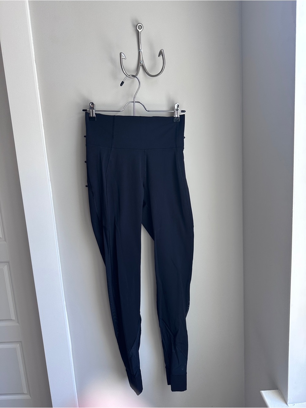 lululemon athletica Black High-Rise Performance Leggings with mesh side leg